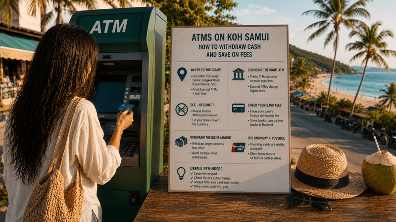 Банкоматы на Самуи: как снять наличные и не потерять деньги на комиссиях