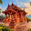Wat Ratchathammaram Red Temple
