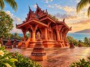 Wat Ratchathammaram Red Temple