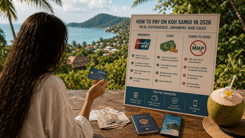 Какой картой платить на Самуи : реальный опыт с МИР, UnionPay и наличными