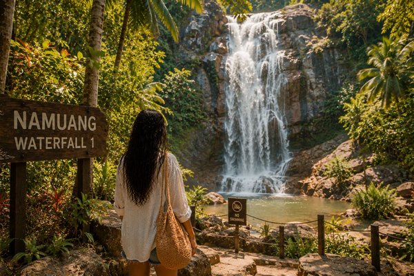 Na Muang Waterfall 1 - Первый из двух водопадов